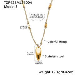 18K Gold-Plated Teardrop Pendant Jewelry