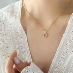 Sparkling Initial Pendant Necklace