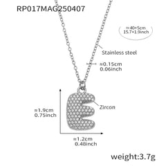 Cubic Zirconia Initial Pendant Necklace