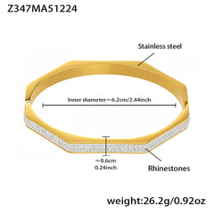 18K Gold-Plated Sparkling Open Cuff Bracelet