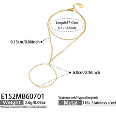 Cubic Zirconia Hand Chain Bracelet