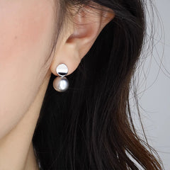 Nicolette Vintage-Inspired Pearl Geometric Stud Earrings