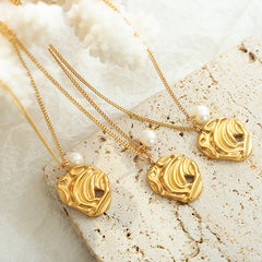 Freshwater Pearl Sculptural Pendant Necklace