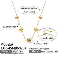 Cubic Zirconia Layered Flower Jewelry