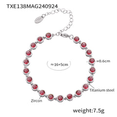 Cubic Zirconia Tennis Necklace & Bracelet