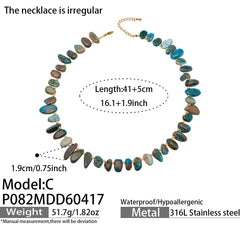 Natural Stone Beaded Necklace Designs