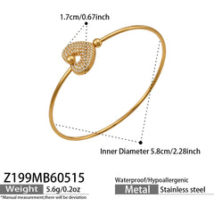 Cubic Zirconia Geometric Statement Bangles
