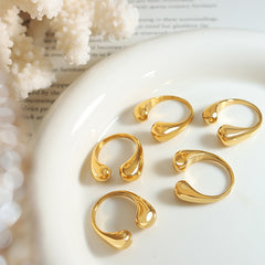 18K Gold-Plated Sculptural Open Band Ring