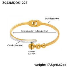 Sculptural Cubic Zirconia Clasp Bracelets