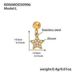 18K Gold-Plated Cubic Zirconia Charms and Chain Designs
