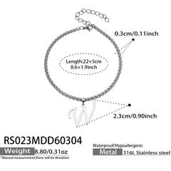 Initial Pendant Anklet