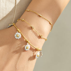 Daisy or Cubic Zirconia Accent Bracelet