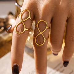 18K Gold-Plated Infinity Open Ring