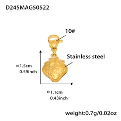 Gold-Tone Cubic Zirconia Charm Bracelet or Anklet