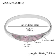 Cubic Zirconia or Openwork Bangle Bracelet