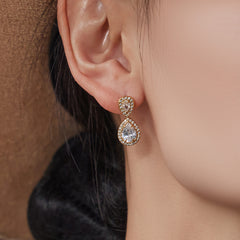 Cubic Zirconia Teardrop or Heart Necklace, Bracelet or Earrings