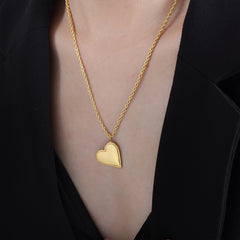 18K Gold-Plated Heart Necklace or Drop Earrings