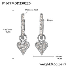 Cubic Zirconia Geometric Drop Earrings