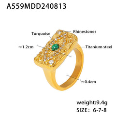18K Gold-Plated Eye Motif Necklaces & Ring