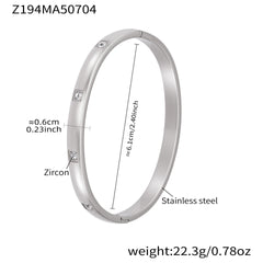 Cubic Zirconia Minimal Bangle Collection