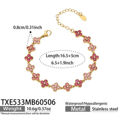 Color Cubic Zirconia Clover Jewelry
