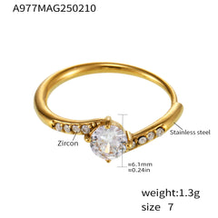Color Cubic Zirconia Crown Accent Ring