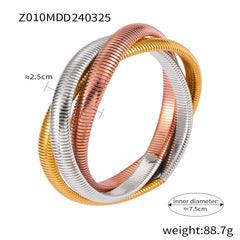18K Gold-Plated Sculptural Flexible Cuff Bracelet