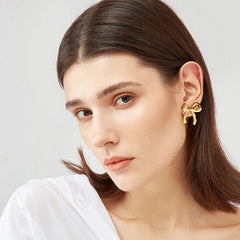Camille Organic Bow Stud Earrings