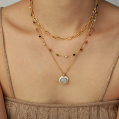 Natural Stone Pendant Necklace Collection