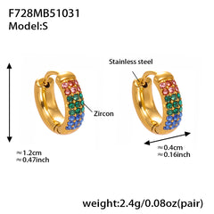 18K Gold-Plated Cubic Zirconia U-Hoop Earrings