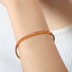 Colored Cubic Zirconia Tennis Bracelet