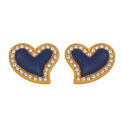 Heart Cubic Zirconia Stud Earring Designs