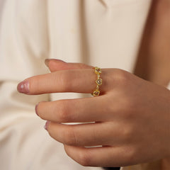 Gold-Tone Heart Cubic Zirconia Ring Designs