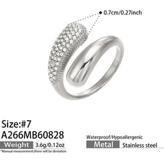 Enamel and Cubic Zirconia Open Ring Designs