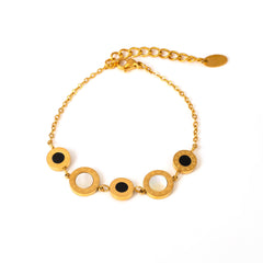 Roman Numeral Round-Accent Bracelet