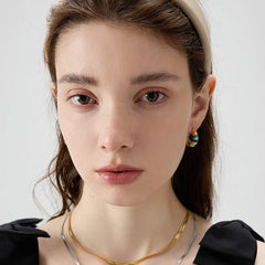 Daphne Enamel Hoop Earrings