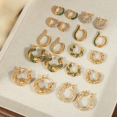 Stone-Set Statement Hoop Earring Collection