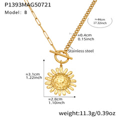 Sunburst Toggle Pendant Necklace