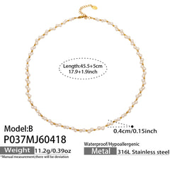 Pearl-Look Beaded Necklace