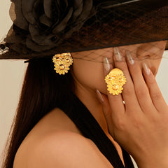 Enamel Daisy Stud Earrings