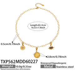 Cross & Celestial Charm Necklace & Bracelet