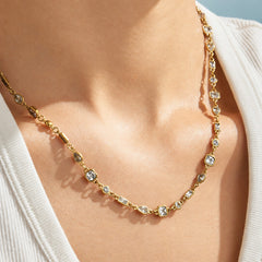 Oval Cubic Zirconia Necklace & Bracelet