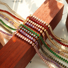 Colored Cubic Zirconia Tennis Jewelry