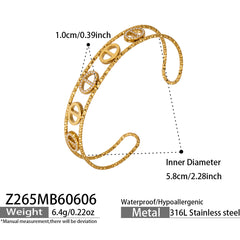 Cubic Zirconia Floral Link Bangle Designs