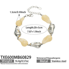 Color Resin Sculptural Link Necklace and Bracelet