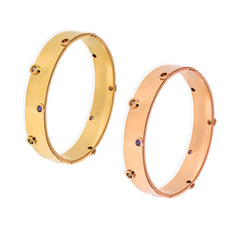 Multicolor Cubic Zirconia Accent Bangle