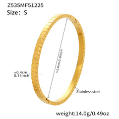 18K Gold-Plated Sparkling Bangle Bracelet