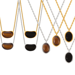 Tiger Eye Geometric Pendant Necklace Designs