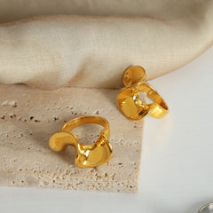 Sculptural Twisted Open Ring