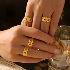18K Gold-Plated Woven Open Ring